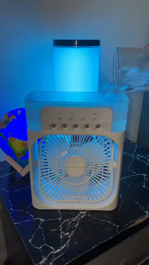 Ventilator Portabil 3-in-1 in actiune